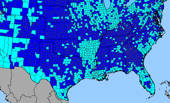The range of Sonchus oleraceus